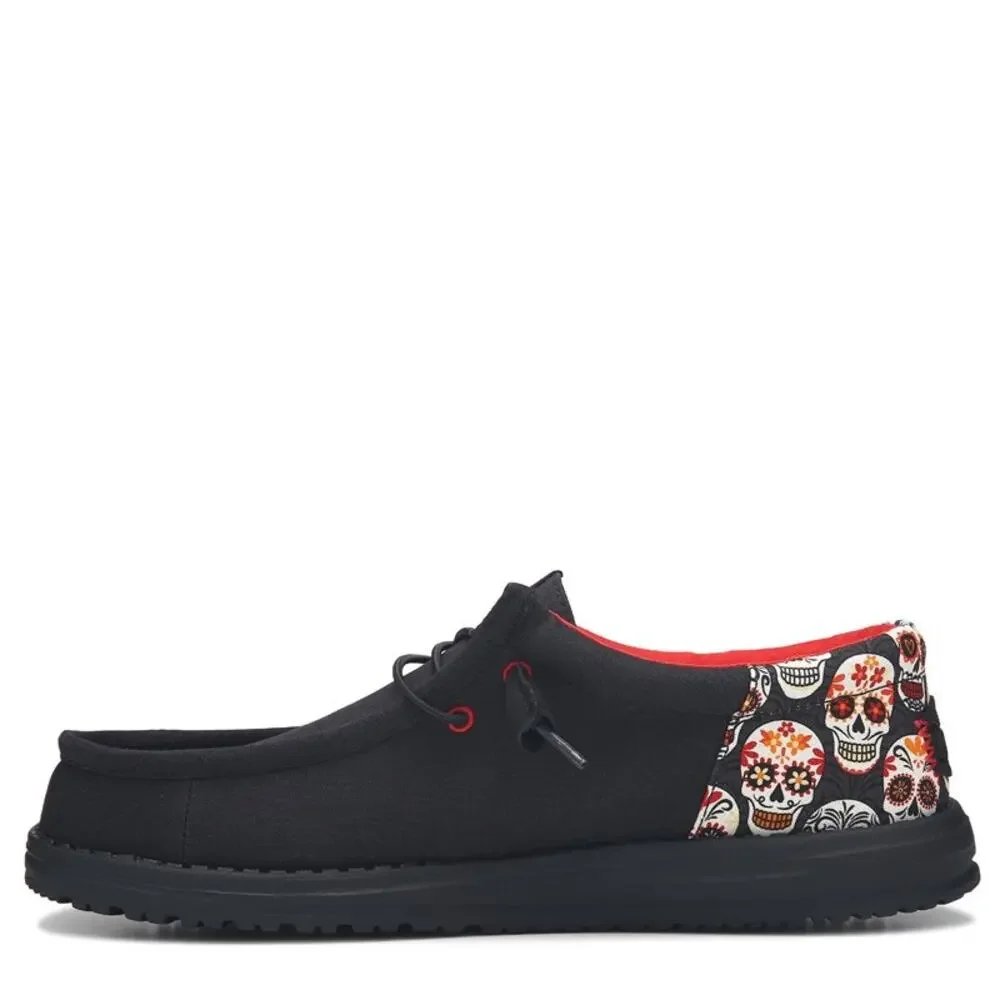 NWT Hey Dude Shoes Men’s Wally Funk Day of the Dead in Black size 11 (NO BOX)